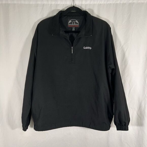 Quick Trip Employee Jacket Men's Medium Black 1/4 Zip Pullover Pockets Stormtech - Picture 1 of 8